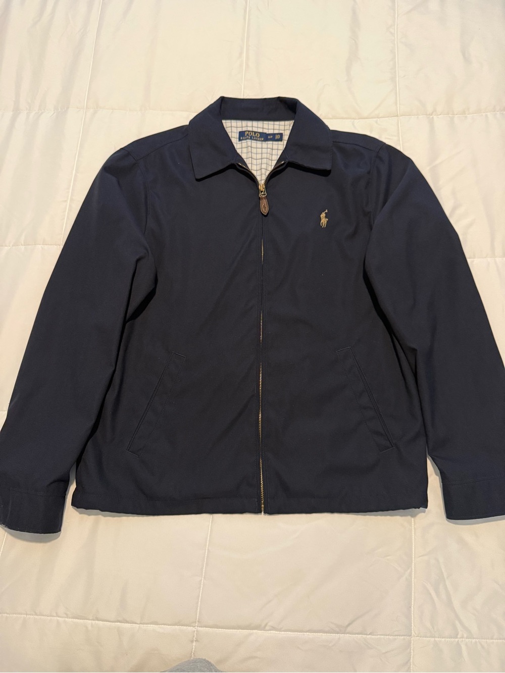 Polo by Ralph Lauren Navy Zip-Up jacket with Embroidered Pony
